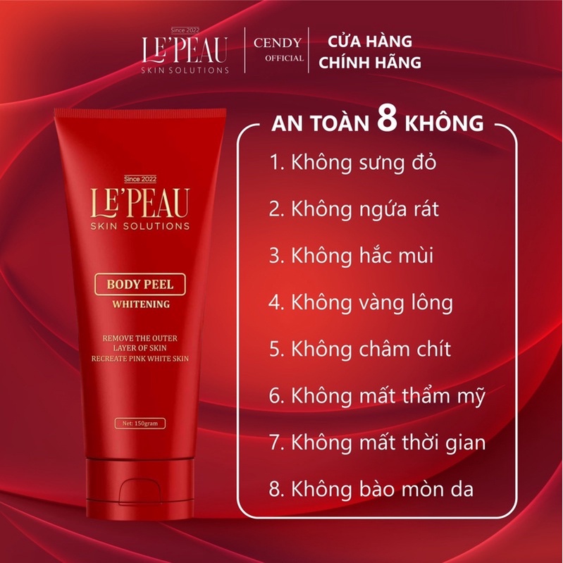 Peel nách retinol le’peau, peel da body le’peau 150gr tặng kèm hũ kem kích trắng, khử thâm, dưỡng ẩm da 50gr | BigBuy360 - bigbuy360.vn