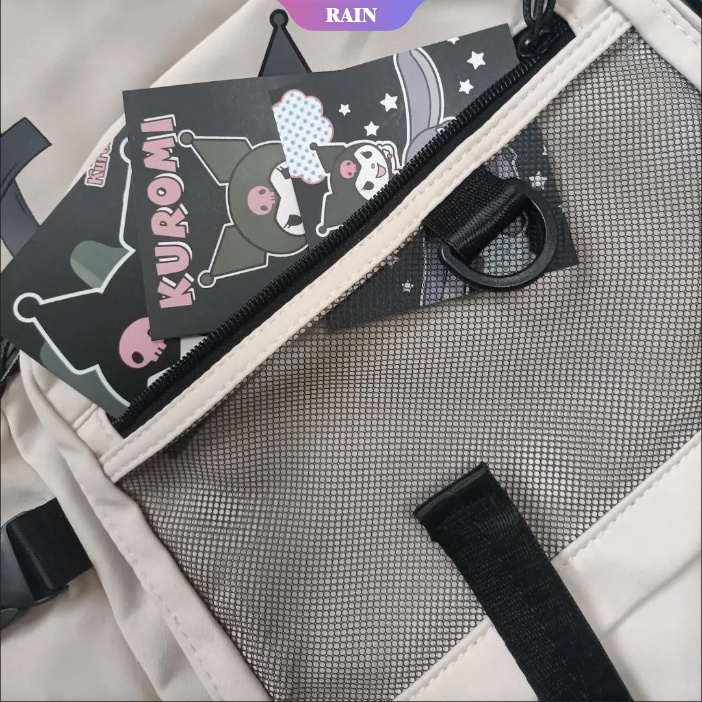 Ba Lô Đựng Laptop Bằng Nylon Chống Nước Nhiều Ngăn Họa Tiết Hoạt Hình Sanrio Cinnamoroll Kuromi My Melody Dễ Thương Phong Cách Nhật Bản Cho Nữ [RAIN]