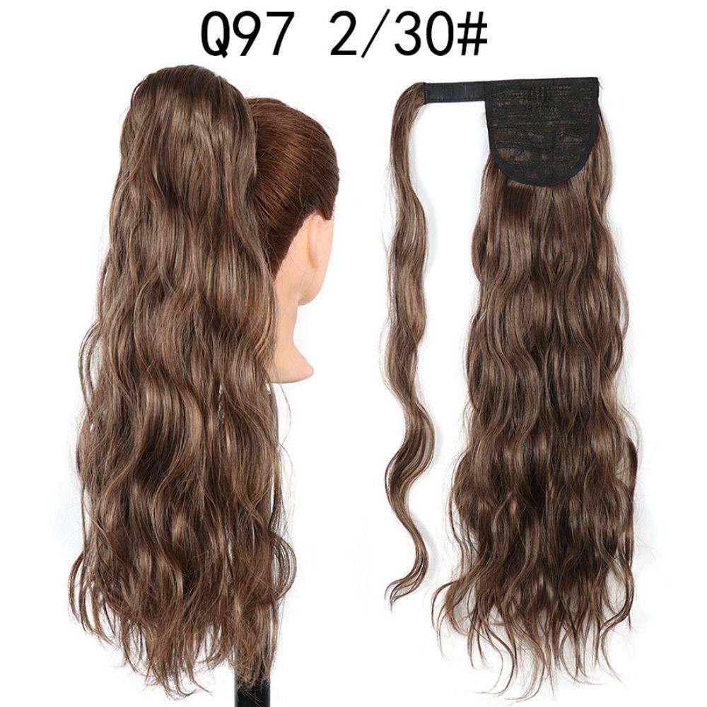 Dây Buộc Tóc Bằng Sợi Tổng Hợp Màu Nâu Đen Tự Nhiên