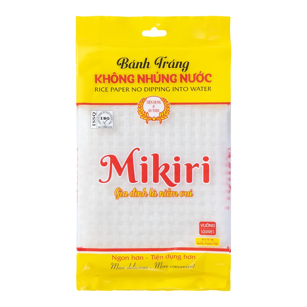 Bánh tráng vuông không nhúng nước Mikiri (2 xấp)