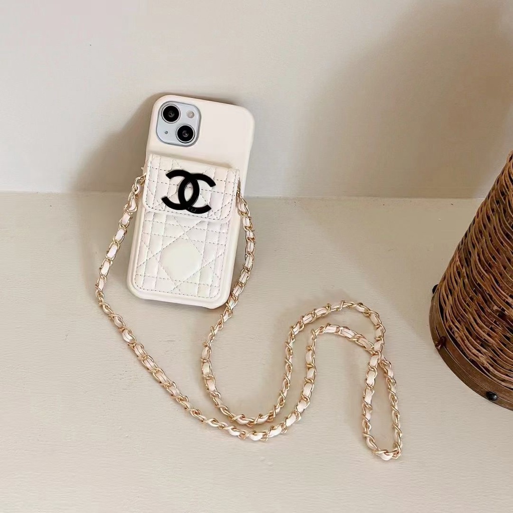 Ốp Điện Thoại Có Ngăn Đựng Thẻ Và Dây Đeo Chéo Cho Iphone14promax 11 XS max 14 i12 pro max i13