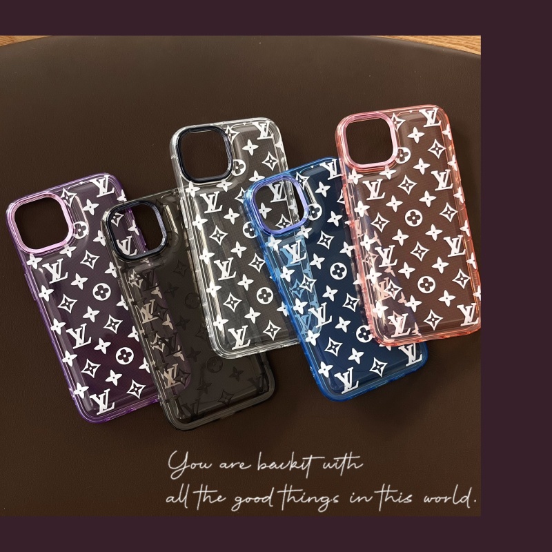 Ốp Điện Thoại Dẻo Trong Suốt In Logo Thương Hiệu Sang Trọng Cho iPhone 14 13 12 11 Pro Max