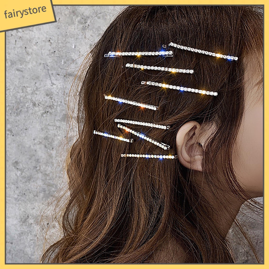 Set 2 / 4 Kẹp Tóc Đính Đá Lấp Lánh Trang Trí Tóc Thanh Lịch Dành Cho Nữ [Fairy1]