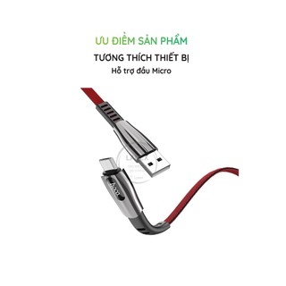 Cáp Sạc Nhanh Hoco U70 Dây Dù Micro 2.4a Dài 1.2m