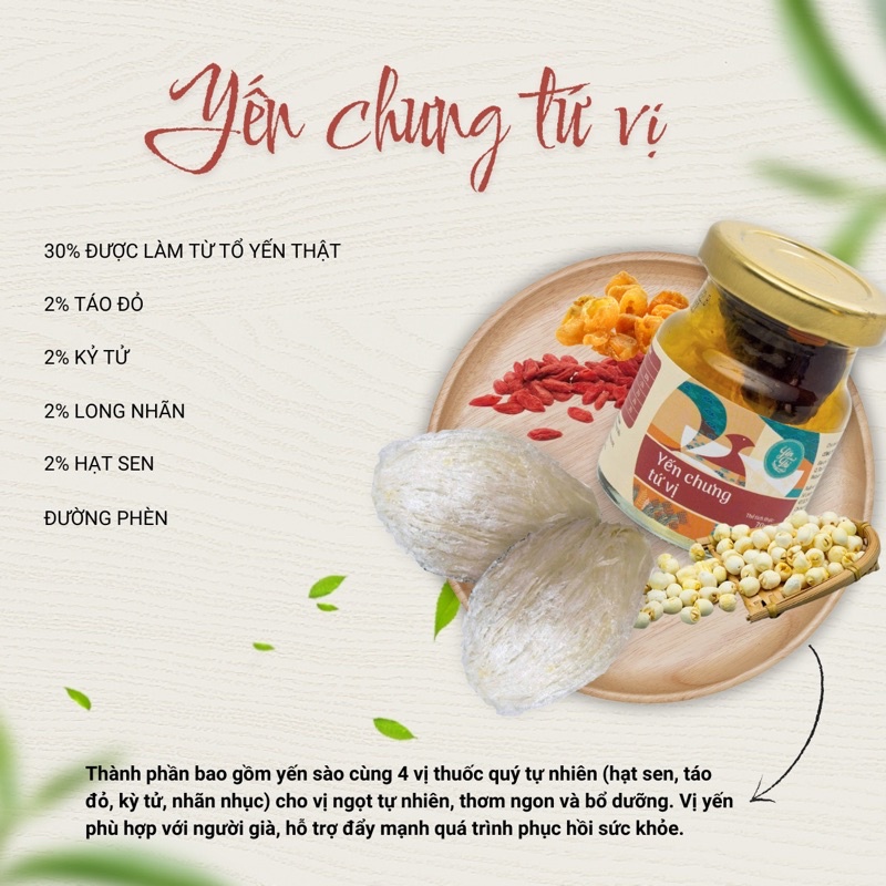 [Quà Tặng] Yến Thị- Gói mix vị -set quà tặng 10 hũ-chưng sẵn 70ml-30% yến