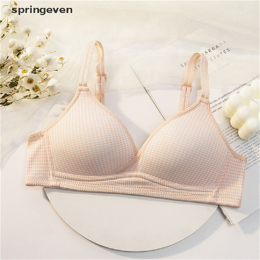 Áo Lót Nâng Ngực Không Đường May Họa Tiết Caro Thời Trang Cho Nữ