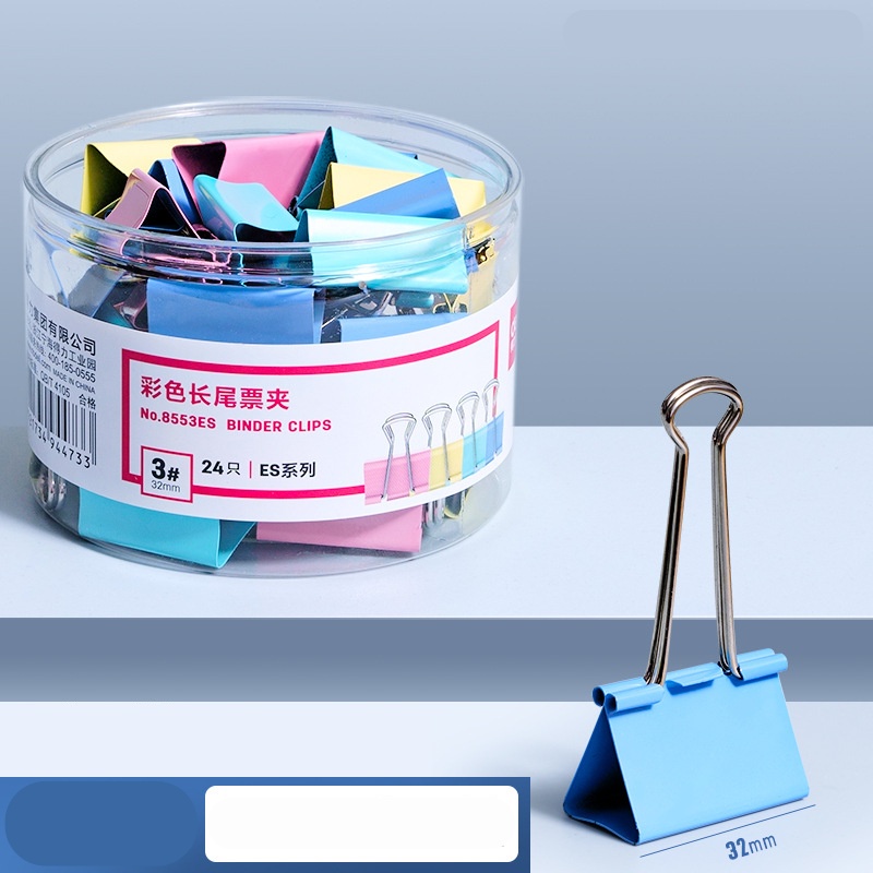 Hộp Kẹp Bướm, Kẹp Tài Liệu Màu Deli 9mm 25mm 32mm 41mm 50mm - 855xES