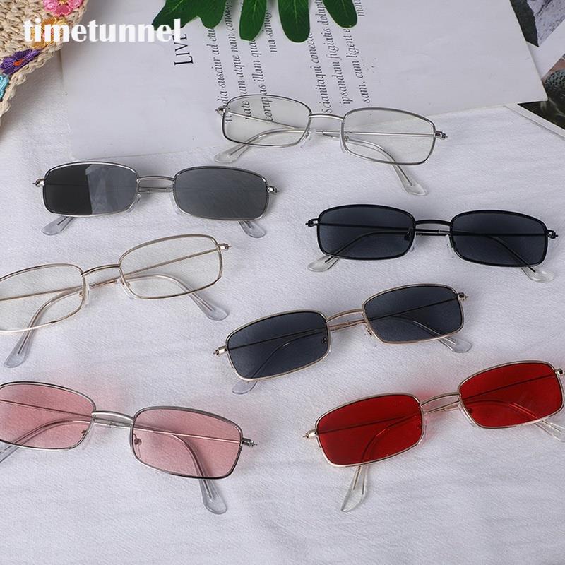 Kính Mát Gọng Vuông Kim Loại Phong Cách Retro Thời Trang Cho Nam Nữ timetunnel