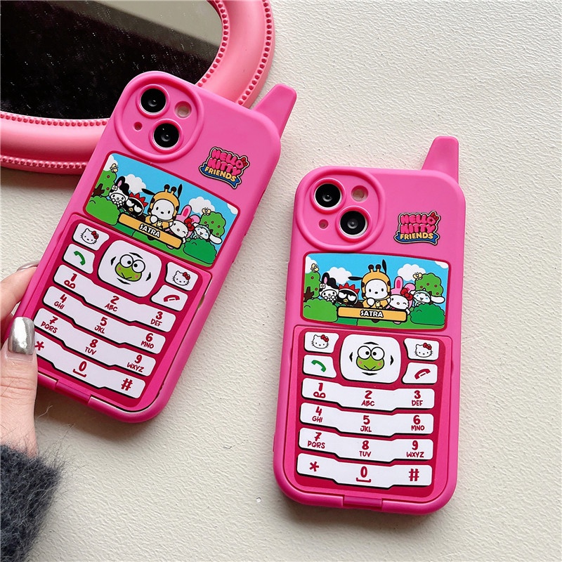 NOKIA Ốp Điện Thoại Mềm Nắp Lật Mặt Gương In Hình Trò Chơi Sanrio Friend Dễ Thương Cho iPhone 14 13 12 11 Pro Max 14promax
