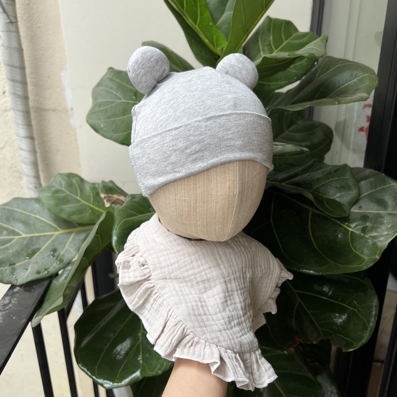 Mũ Tai Gấu Trơn, Mũ Tai Mèo, Mũ Gấu Phong Cách Hàn Quốc Co Giãn Cho Bé Trai Và Bé Gái Sơ Sinh Đến 3 Tuổi
