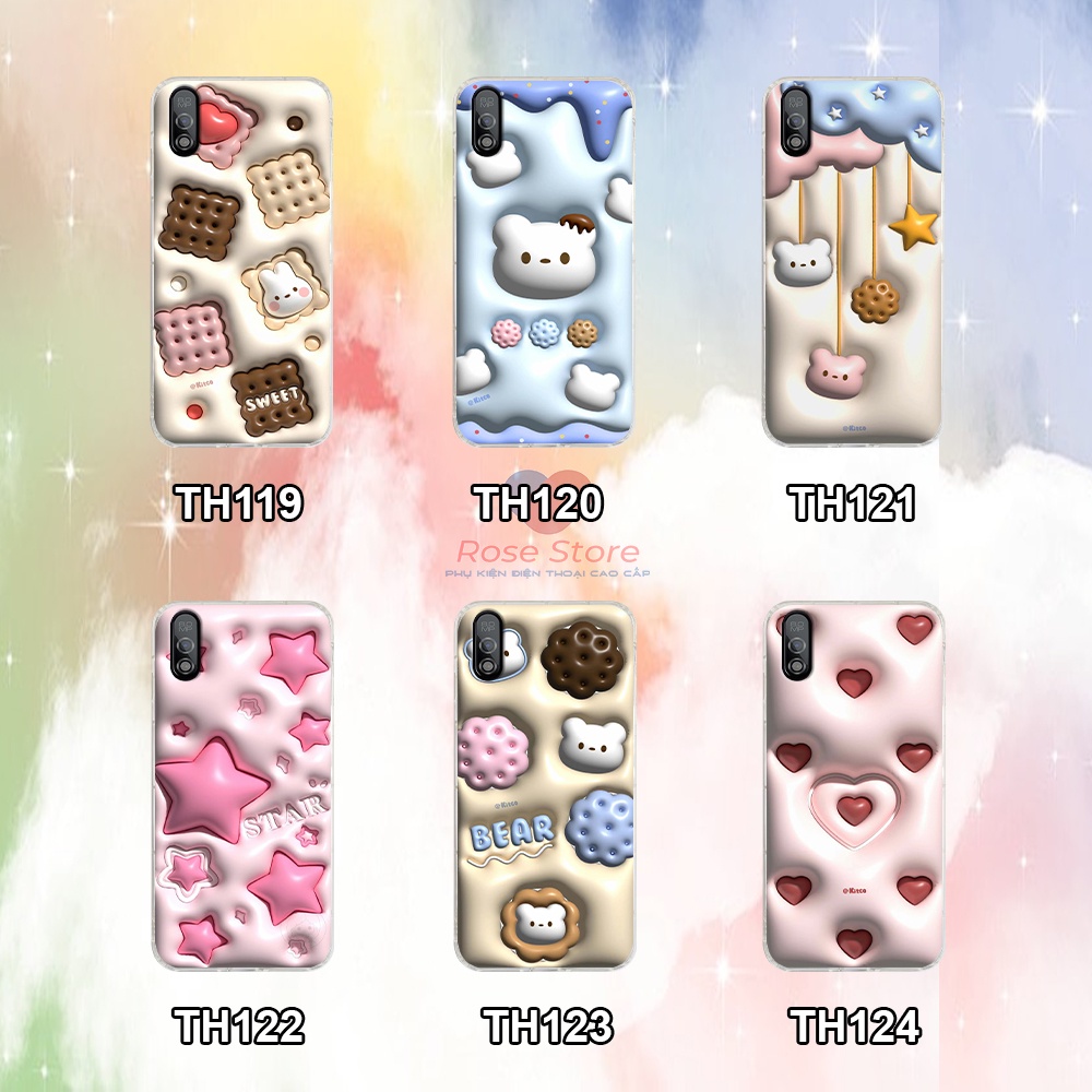 Ốp Vsmart Bee / Bee 3 in họa tiết chìm 3D cute đáng yêu