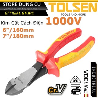 Kìm cắt cách điện 1000v tolsen 6"/160mm / 7"/180mm - v38126 / v38127
