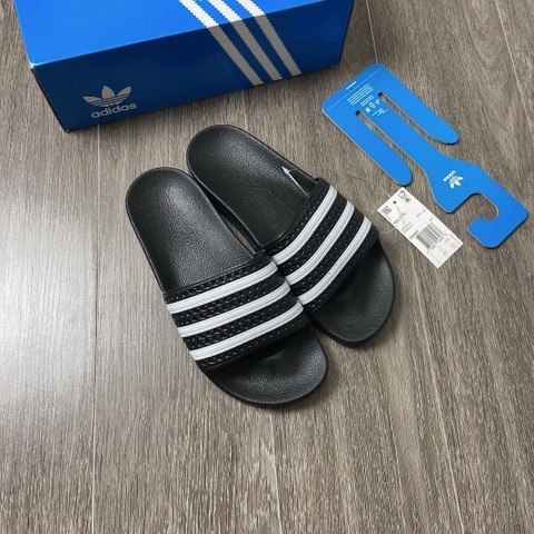 Dép quai ngang Adidas Adilette 'Black White' màu Đen Trằng  | PiuPiu Authentic