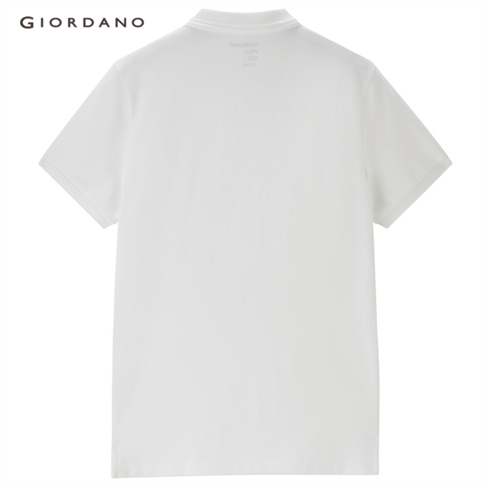 Áo polo nam GIORDANO 01013408 ngắn tay in họa tiết sư tử ba chiều thời trang