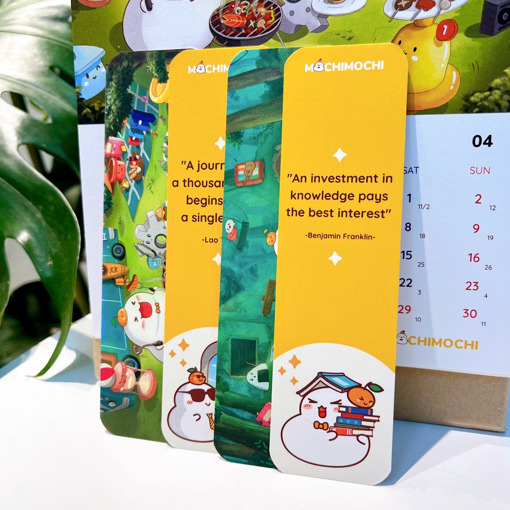 Bộ 4 Bookmark Đánh Dấu Sách MochiMochi