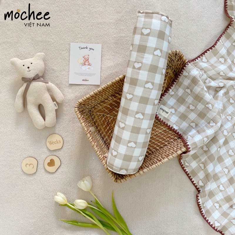 [Chính Hãng] Gối ôm xô cao cấp cho bé Muslin MOCHEE mềm mại giúp bé ngủ ngon