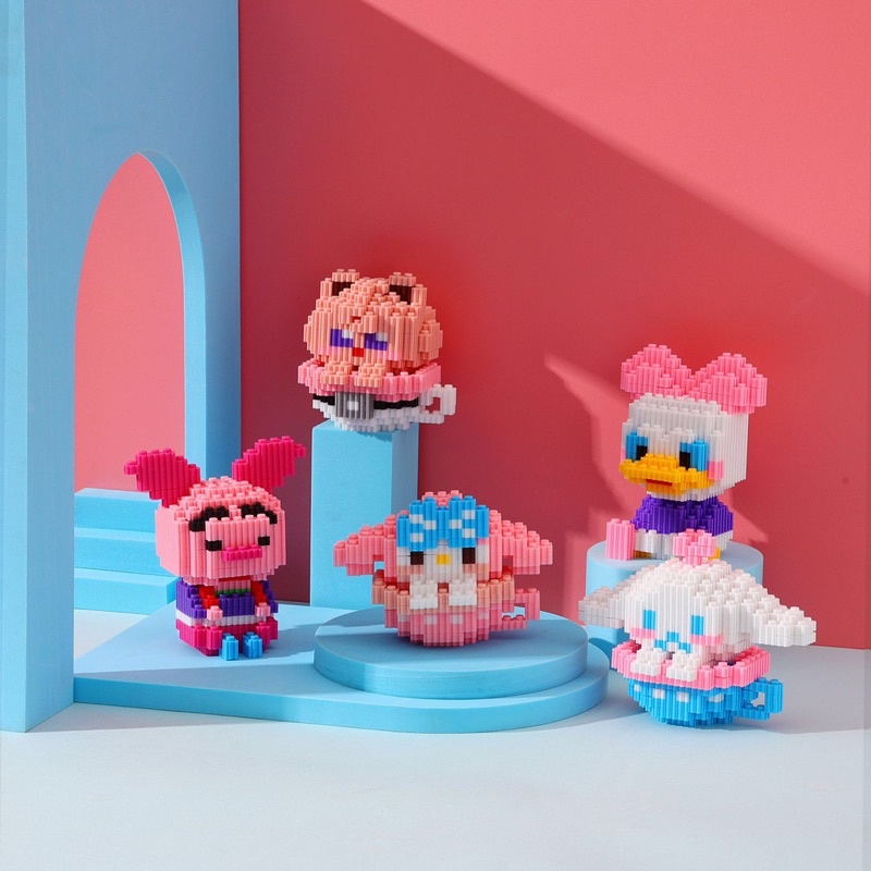 ĐỒ CHƠI XẾP HÌNH/LẮP RÁP MÔ HÌNH ĐỘNG VẬT THU NHỎ SIÊU DỄ THƯƠNG VỊT NỎ HỒNG 638 MÀNH