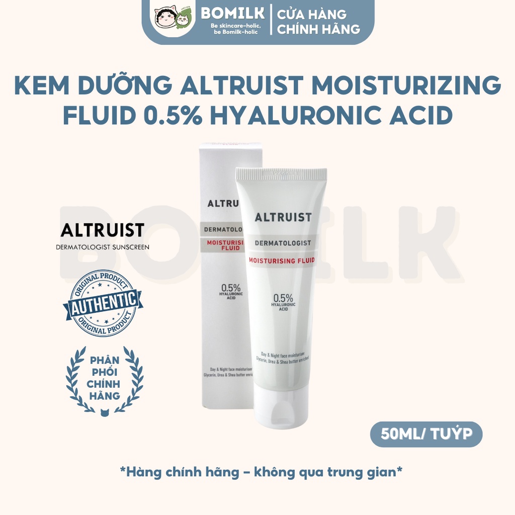 Kem Dưỡng Ẩm Altruist Dermatologist Moisturising Fluid 0.5% Hyaluronic Acid 50ml