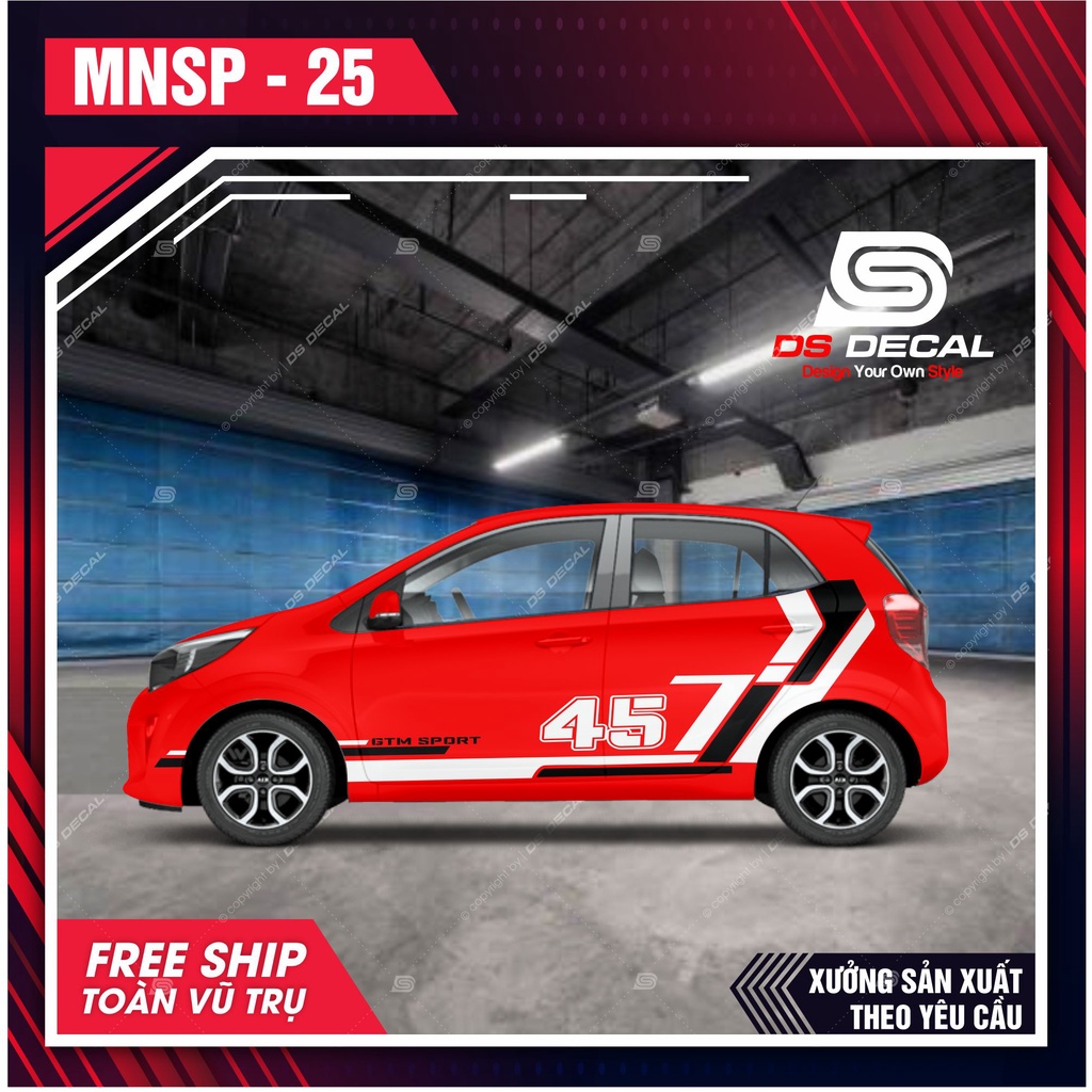 Tem dán xe ô tô Kia Morning - 25 - decal dán xe ô tô - DS Decal