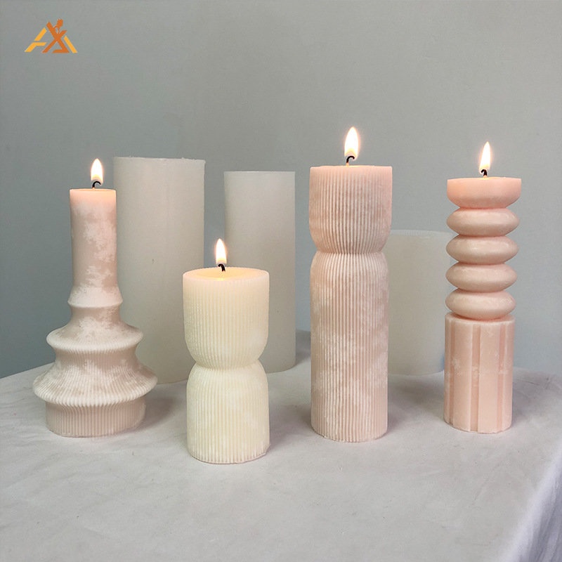 Khuôn silicone Làm Nến Thơm Hình Trụ DIY