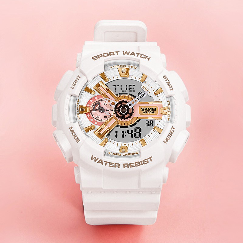 Đồng Hồ Nam SKMEI Hai Màn Hình Hiển Thị Kỹ Thuật Số Thể Thao Chống Thấm Nước, Đồng Hồ Thể Thao Trẻ Trung Năng Động