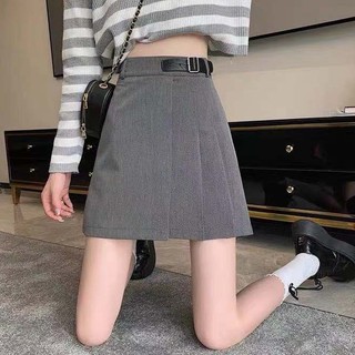 Enjoy freedom chân váy đen xếp ly lưng cao ôm dáng phong cách hàn quốc cho nữ