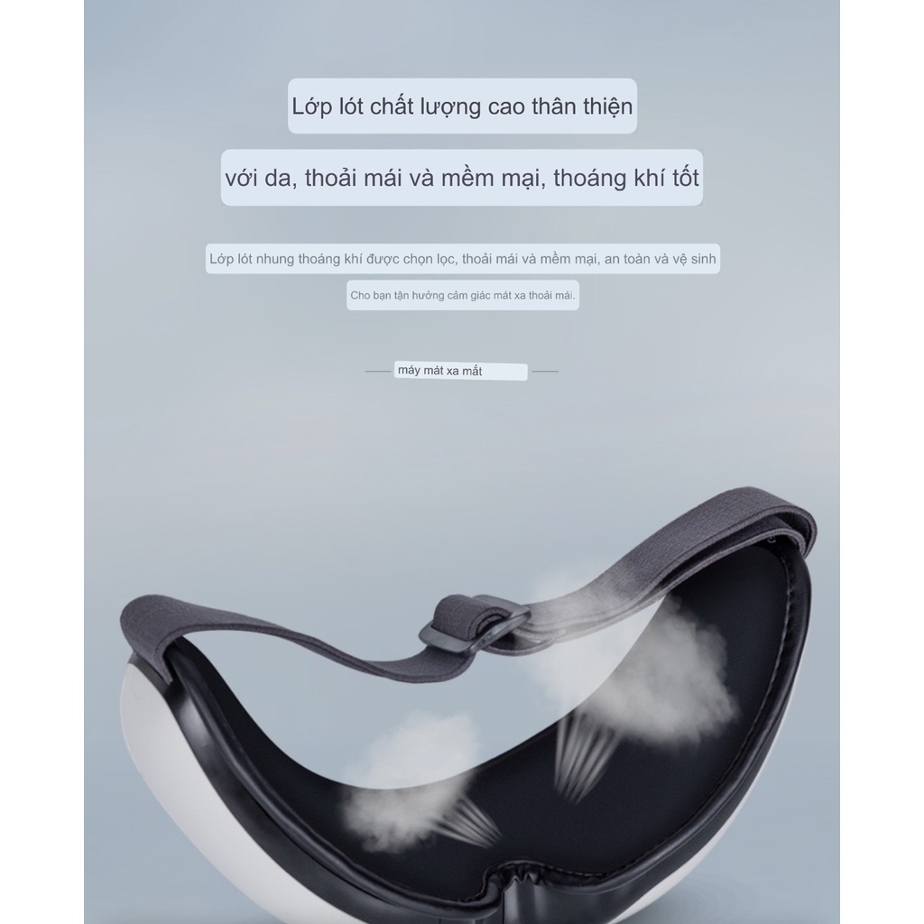 Máy massage mắt Juti Home kết nối bluetooth, rung nóng giảm cuồng thâm, đau mắt