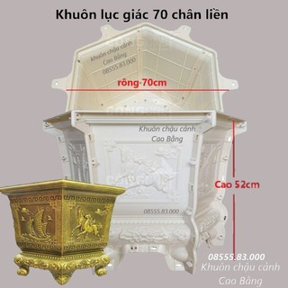 Khuôn đúc chậu cảnh lục giác 70 chân đôn liền