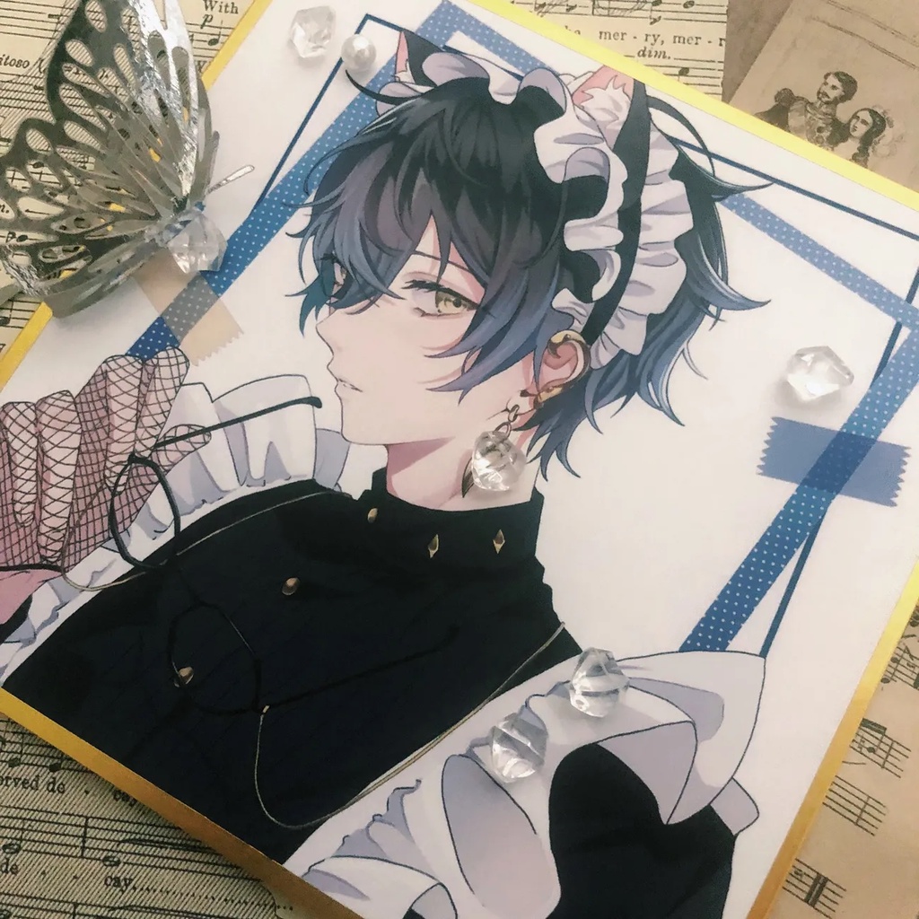 Luxiem  Maid Theme Series Merch mysta Transparent Card thẻ trong suốt vox Badge phù hiệu ike