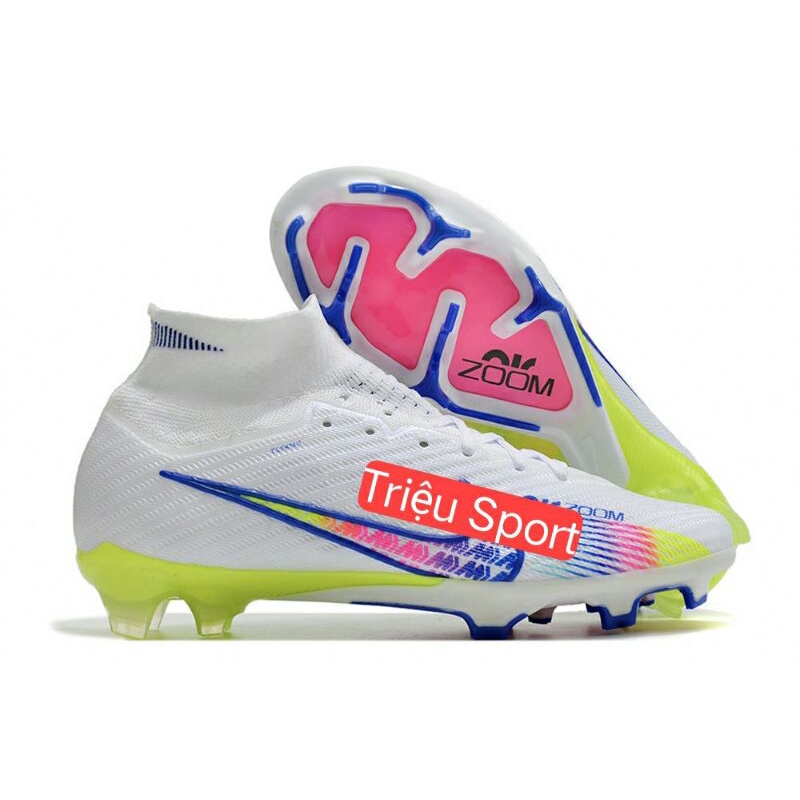 giày đá bóng mercurial superfly 9 FG ( trắng phối)
