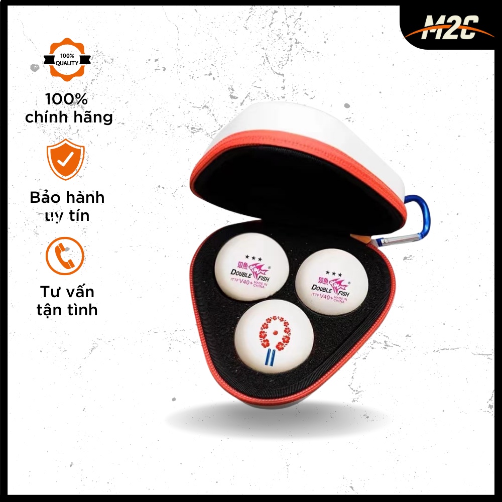 Quả bóng bàn 3 sao thi đấu Thế giới, có in thông tin mùa giải, hộp đựng bóng bền đẹp và tiện dụng