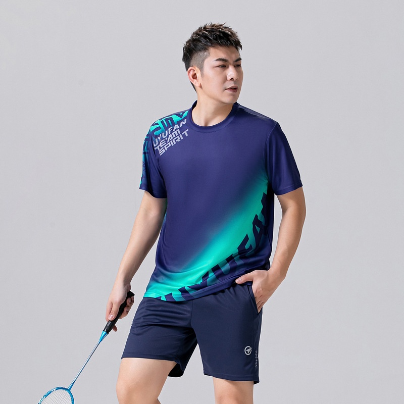 Áo Thun Thể Thao Tay Ngắn Thoáng Khí Mau Khô Cho Nam Nữ