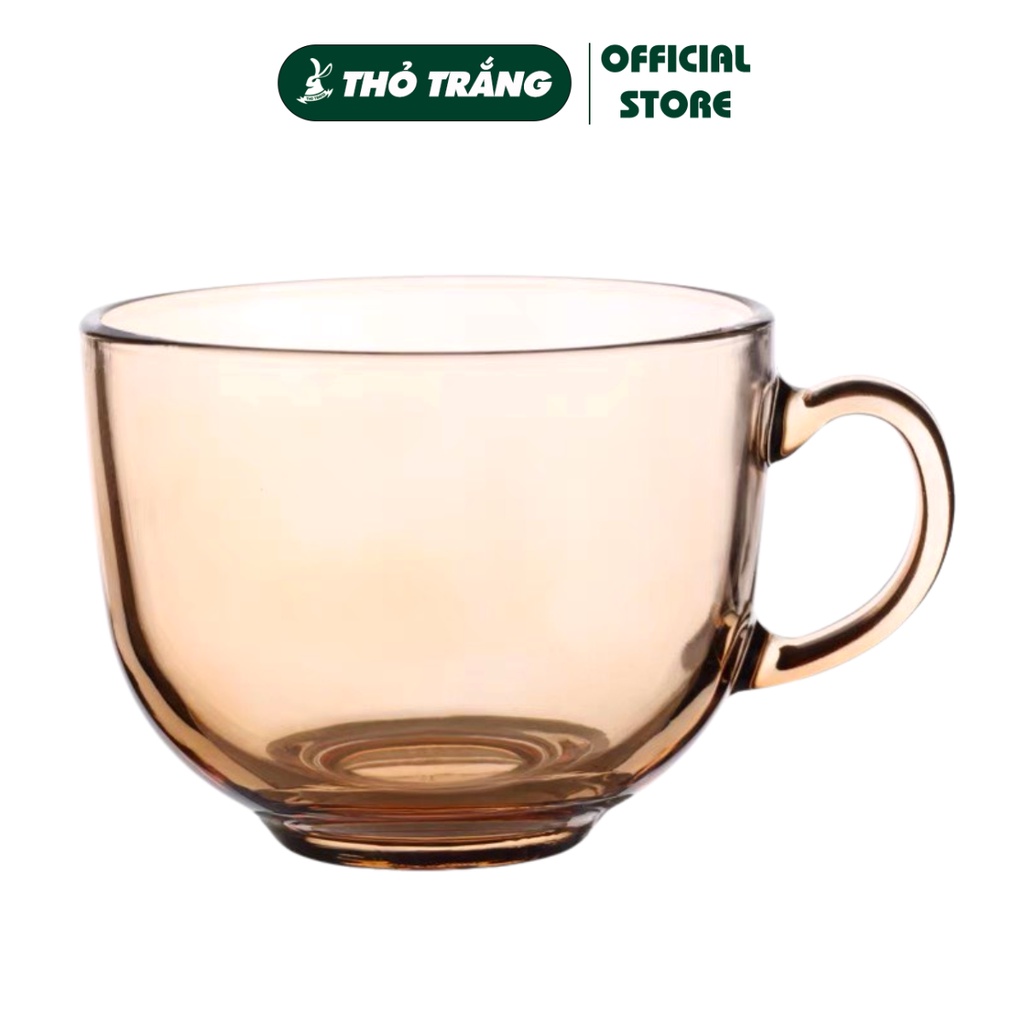 Cốc Ly thủy tinh màu hổ phách 410ml cao cấp