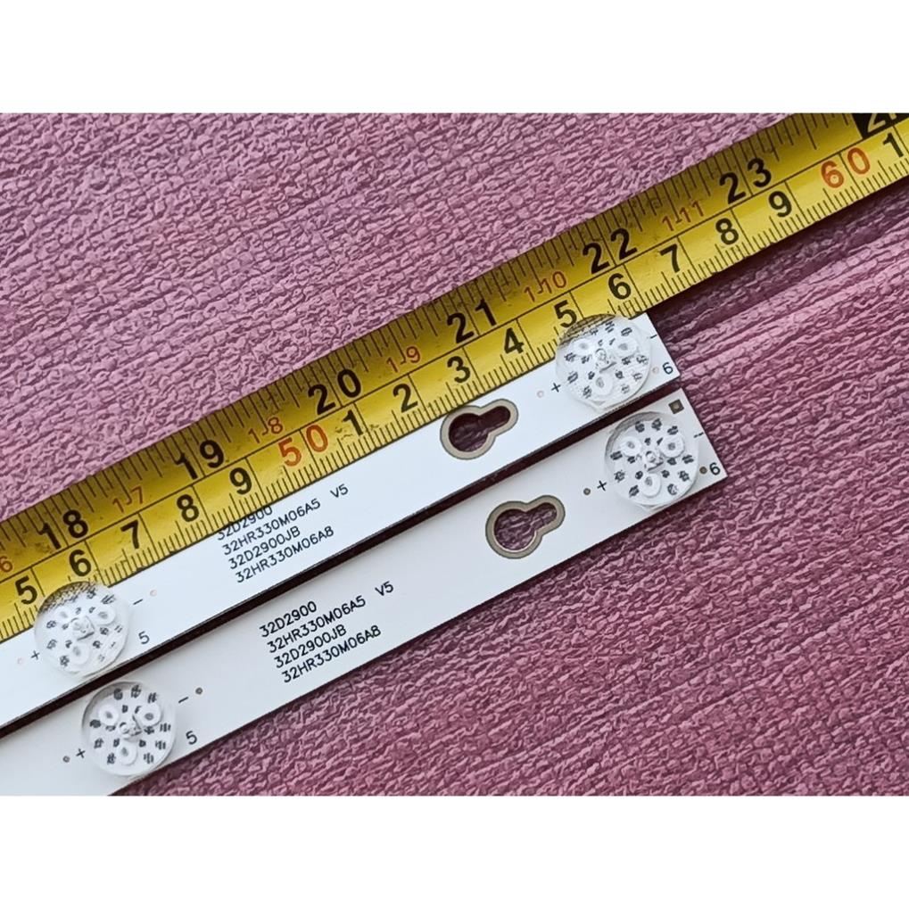 THANH LED TIVI TCL 32S62 32S6000 32S6100 32S4900 32D100 32D2900, MỚI 100% HÀNG ZIN HÃNG, BỘ 2 THANH, MỖI THANH 6 BÓNG 6V