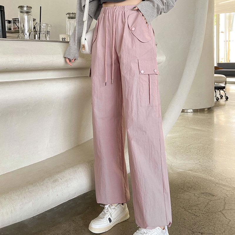 Quần dài XINLANYASHE ống rộng phong cách Mỹ thời trang 2023 dành cho nữ