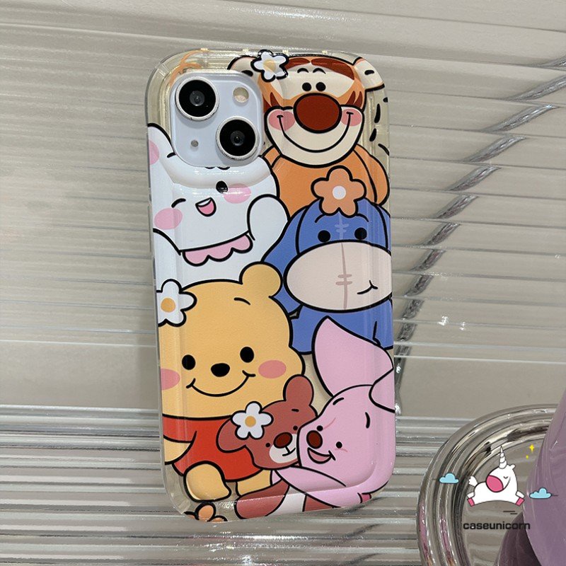 DISNEY Ốp Điện Thoại Silicon Họa Tiết Hoạt Hình Winnie the Pooh Cho iPhone 7plus XR 11 14 13 12 Pro MAX 6 6S 7 8 Plus X XS MAX