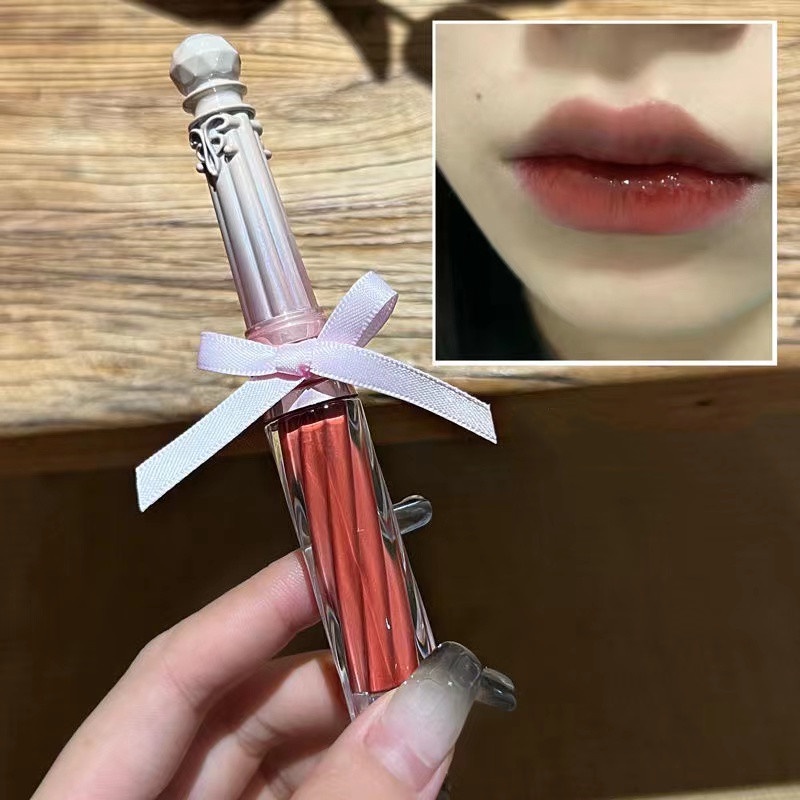 Son Bóng Dạng Lỏng Dưỡng Ẩm Lâu Trôi Chống Thấm Nước Màu Trắng Hình Nơ HERORANGE