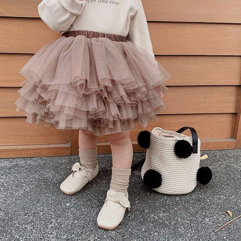 Chân Váy Xòe Tutu Màu Trơn Dễ Thương Thời Trang Mùa Hè Cho Bé Gái