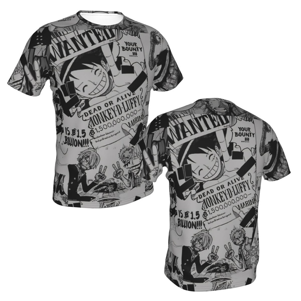Áo Thun Tay Ngắn In Hình Nhân Vật Luffy Trong Phim One Piece 3D Cá Tính Cho Nam