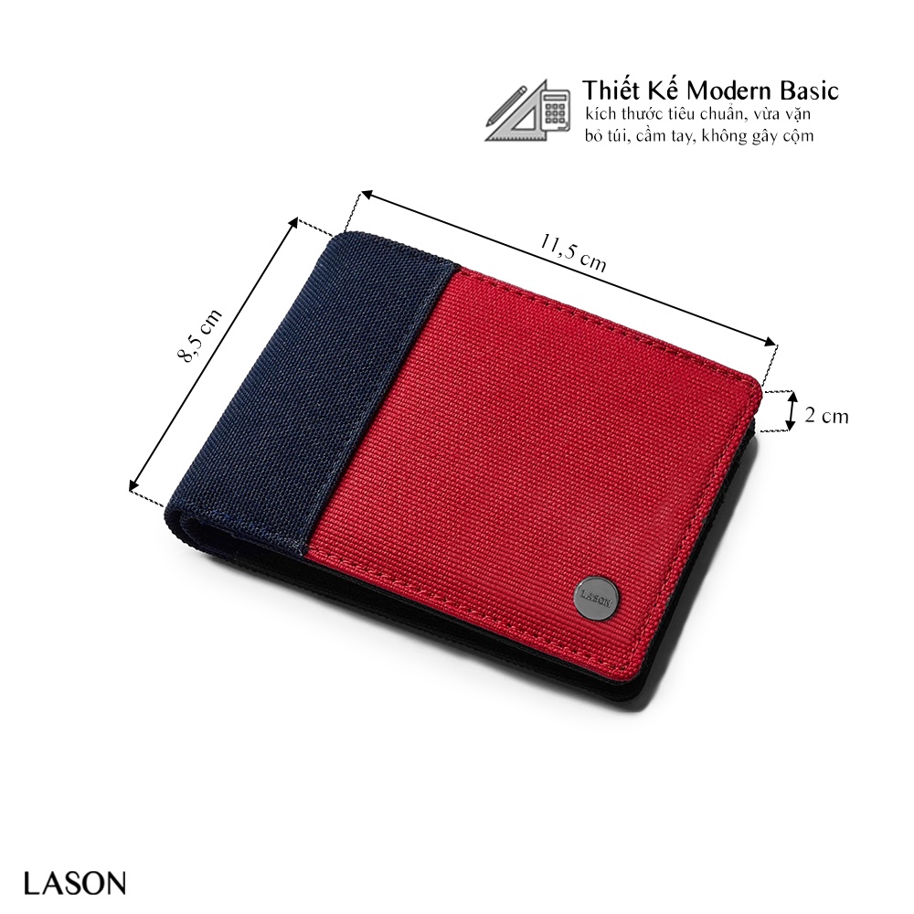 Ví Vải Đựng Tiền MEGA NGANG Canvas Polyester Nhập Khẩu Cao Cấp Chống Thấm Nước Local Brand DOLANTOxLASON Unisex Nam Nữ