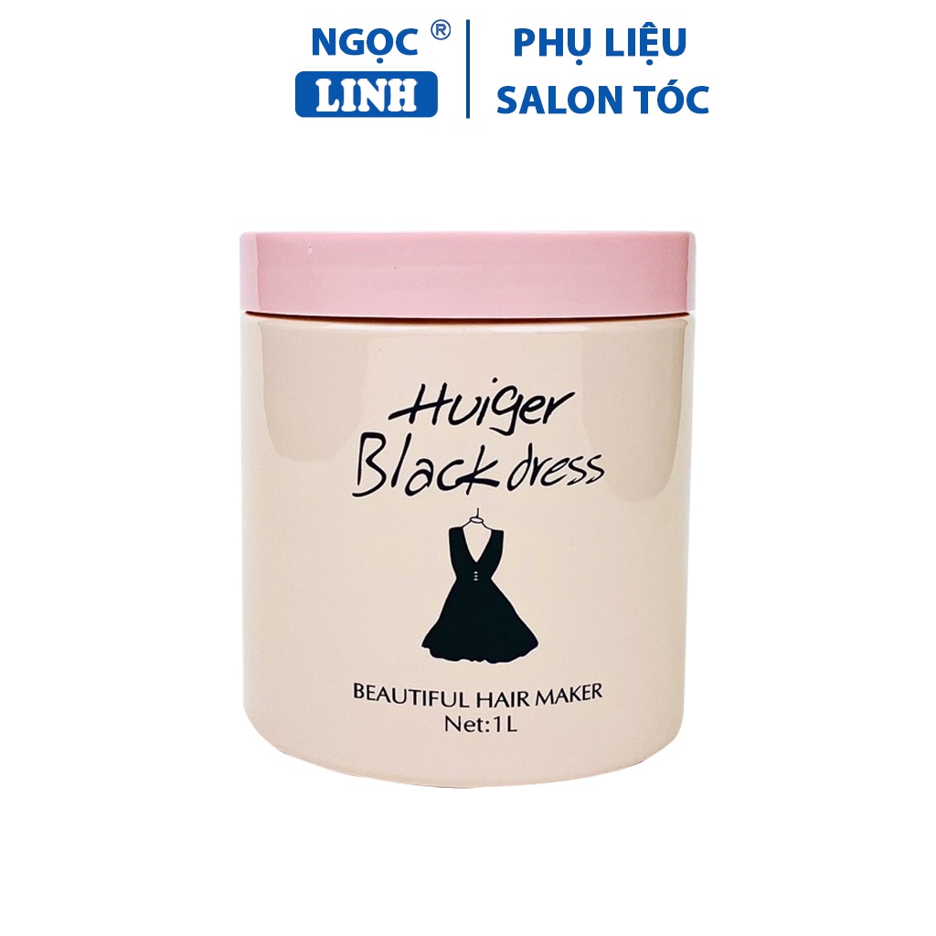 Kem hấp tóc váy Huiger Black Dress chính hãng 1000ml, kem ủ tóc váy Huiger phục hồi cấu trúc tóc