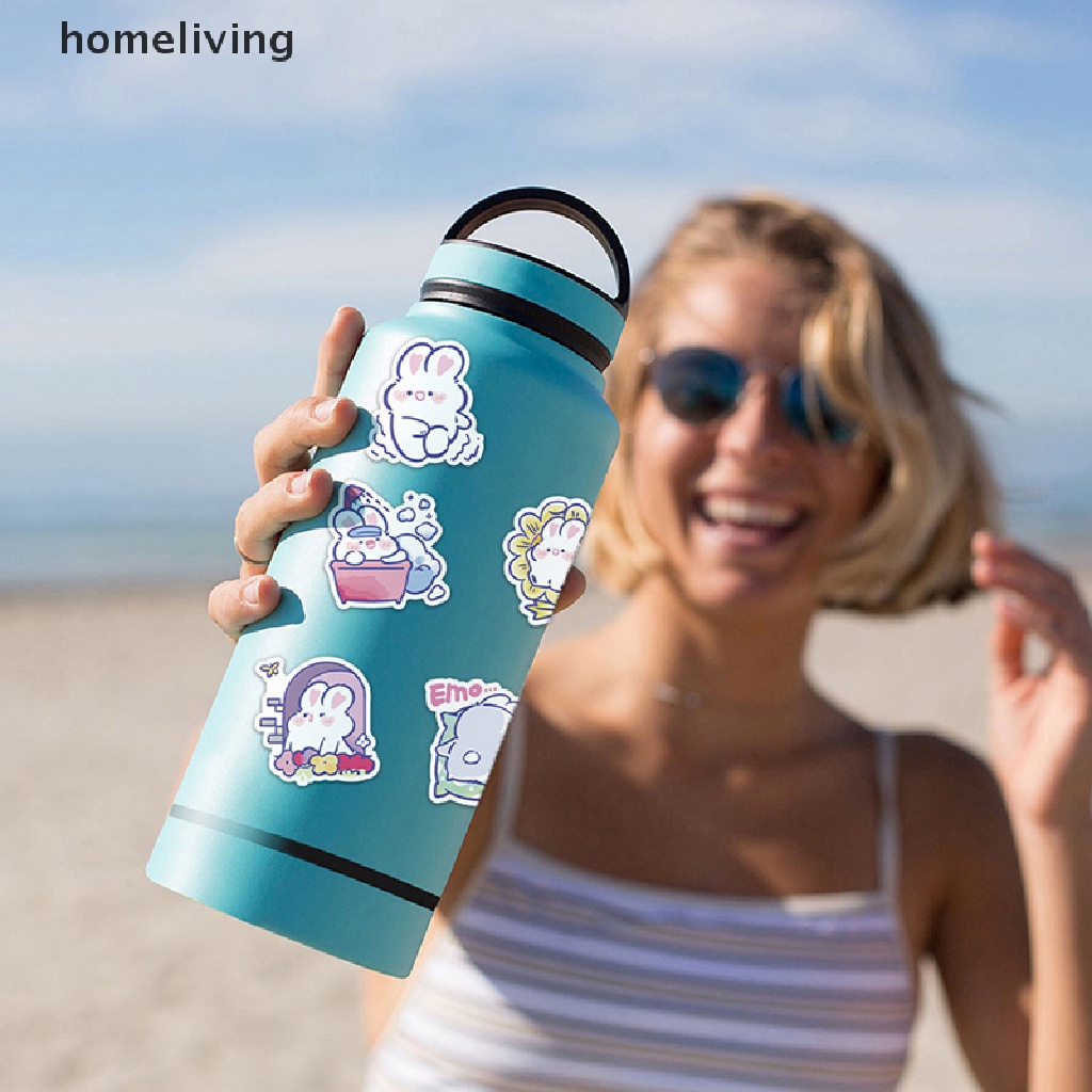 Bộ 60 Miếng Dán Trang Trí Sổ Tay / Nhật Ký Hình Thỏ Dễ Thương