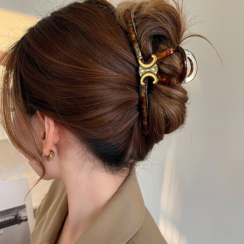 Kẹp Tóc retro Oversize Cao Cấp Thời Trang Hàn Quốc Cho Nữ