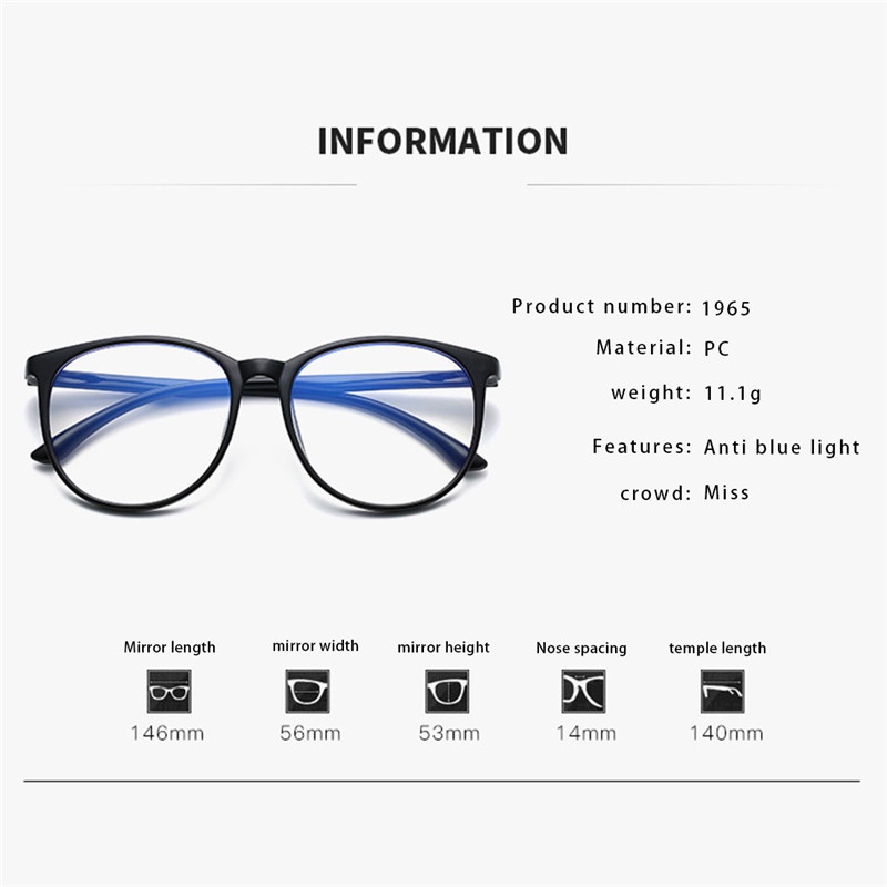 Mắt Kính Gọng Nhựa Trong Suốt Chống Ánh Sáng Xanh Dành Cho Chơi Game