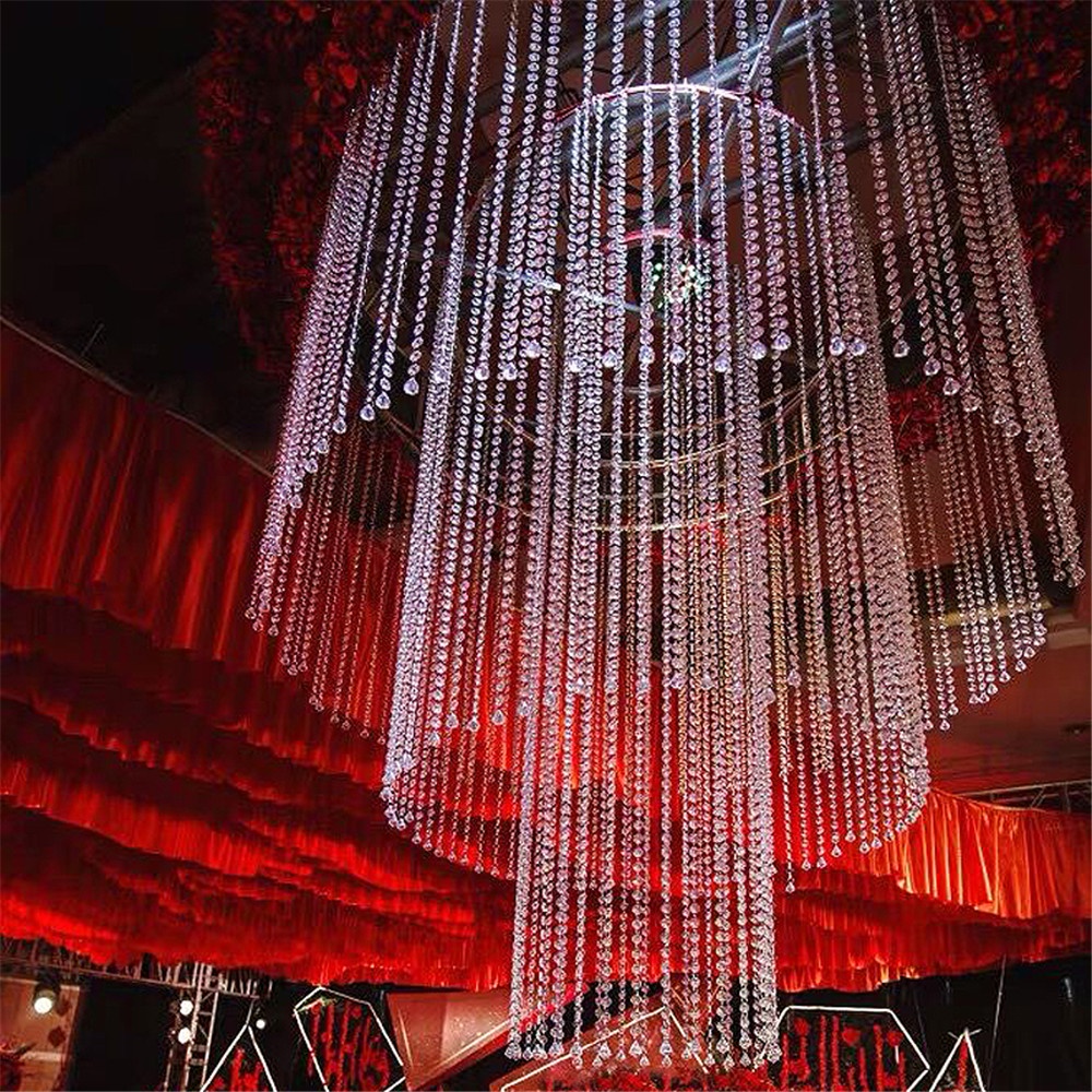 Chuỗi Hạt Pha Lê Acrylic 14mm Dùng Trang Trí Rèm Cửa / Cửa Sổ DIY