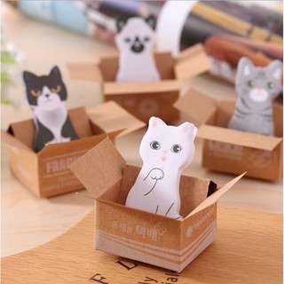 Giấy ghi chú hình mèo giấy note hình con vật đáng yêu