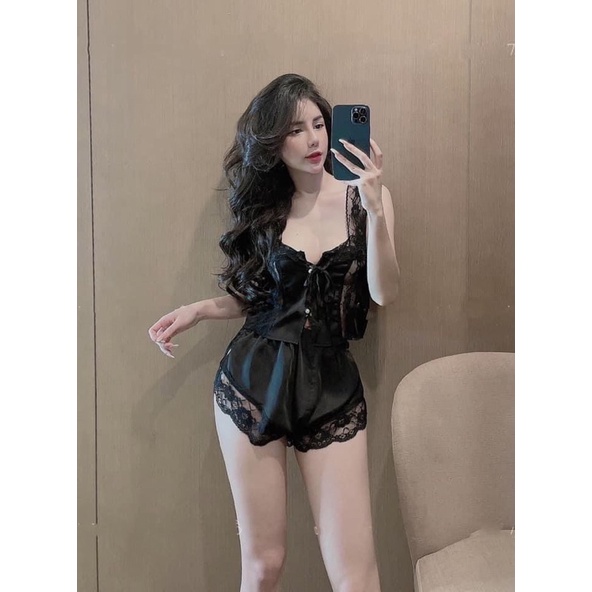 sét đồ ngủ lụa latin  hàng thiết kế cao cấp