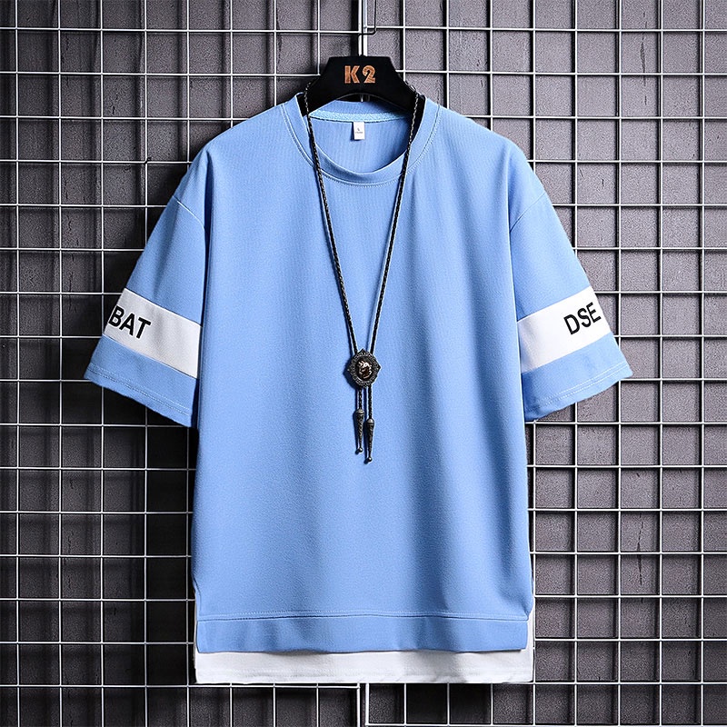 Áo Thun Tay Ngắn Chất Liệu Lụa Lạnh Nhanh Khô Thời Trang Mùa Hè Cho Nam Giới