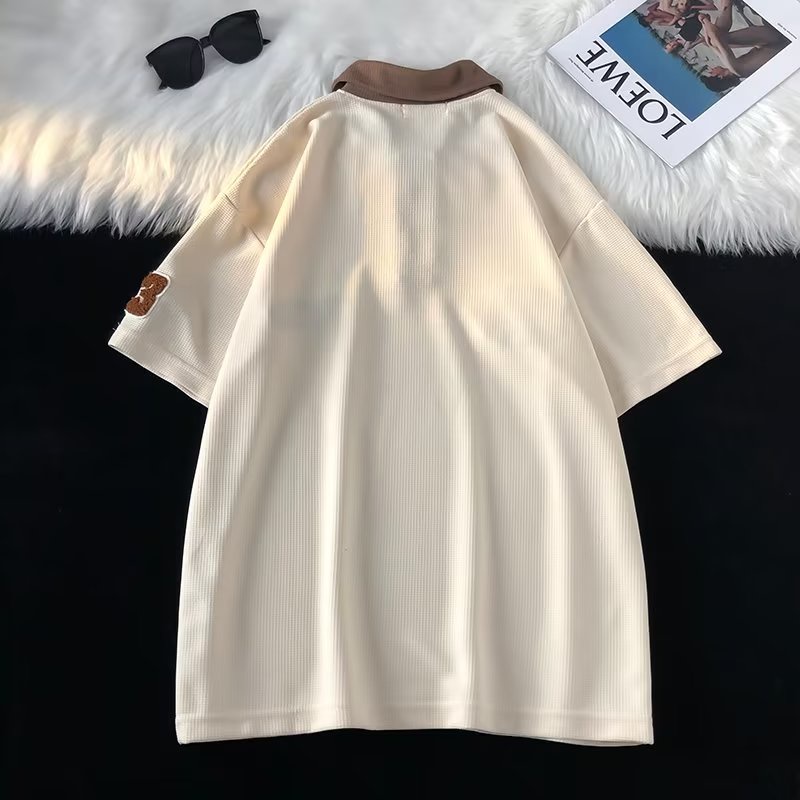Áo polo Ngắn Tay Dáng Rộng Thời Trang Mùa Hè Hàn Quốc 2023