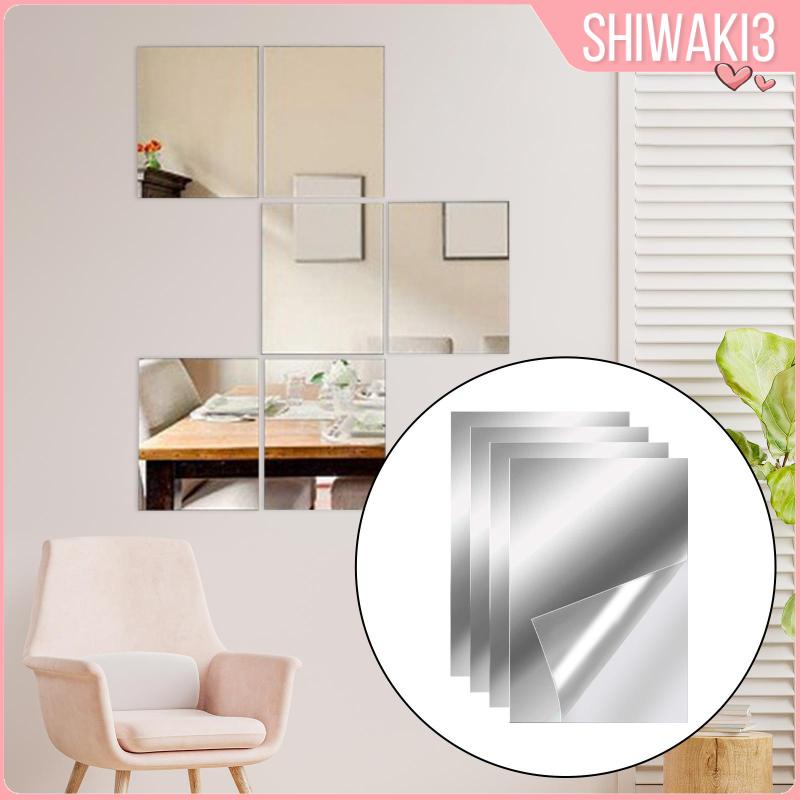 Bộ 4 Miếng Gương Dán Tường Trang Trí Phòng Tắm